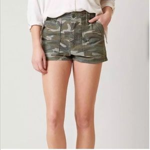 Free People camo cargo shorts